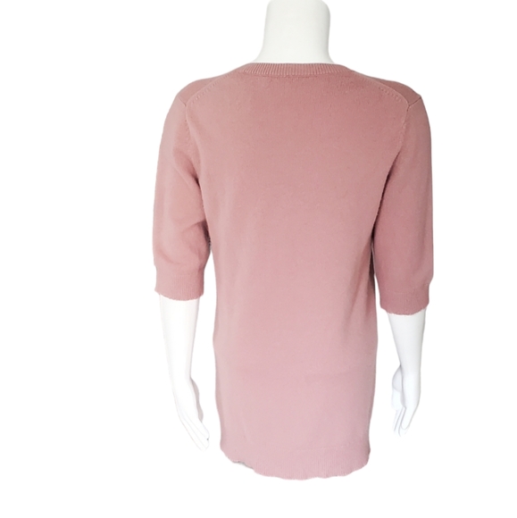 Vince 100%Cashmere Mauve Short Sleeve  Top. Sz. Small Petite. - Picture 6 of 15